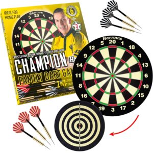 Juego Dardo Champion Brist 18pul Tablero+6dardos Papel Bifac