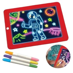 Pizarra Dibujo Mágico Led Plumones Colores Ai15