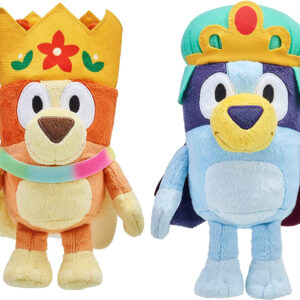 Paquete de juguetes de peluche Bluey Friends Royal Bluey y Bingo